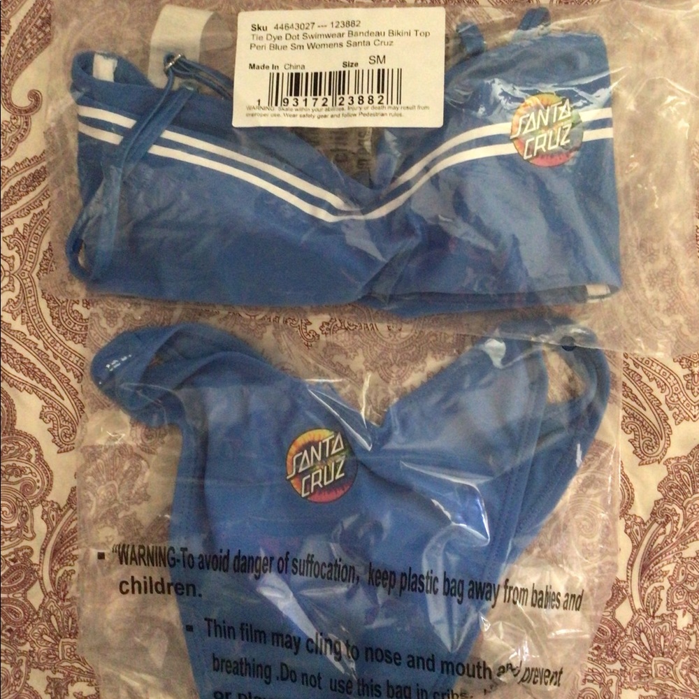 NWT 2 PC Santa Cruz Skateboards Multi-way Bikini Set - Picture 9 of 11